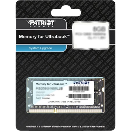 Patriot Memory Patriot Signature Ddr3 4Gb Pc3-10600 (1333Mhz) Cl9 Sodimm PSD34G1333L2S